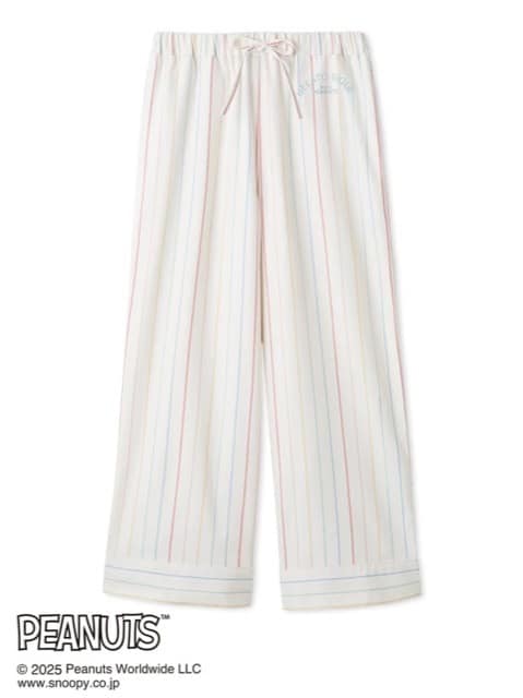 Gelato Pique Original Art Rainbow Stripe Flannel Pants (Peanuts collab)
