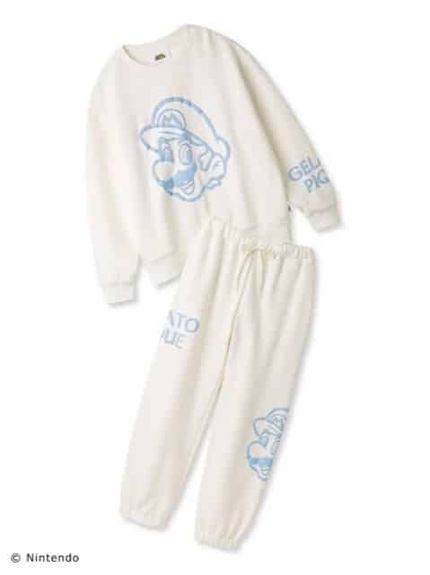Gelato Pique Super Mario Unisex Fleece Pullover and Long Pants Set