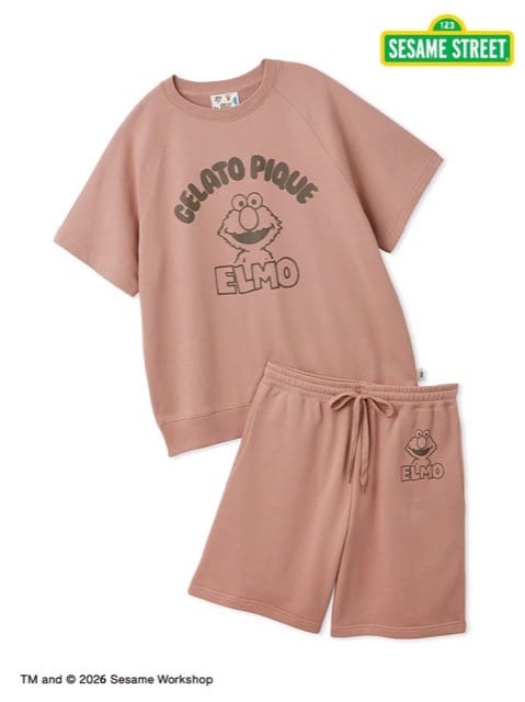 Gelato Pique Unisex Fleece Pullover and Shorts Set (Sesame Street collab)
