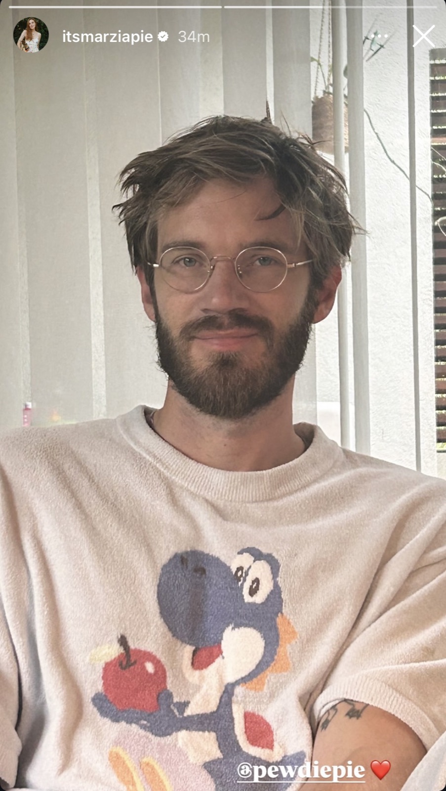 PewDiePie wearing the Gelato Pique Super Mario collab
