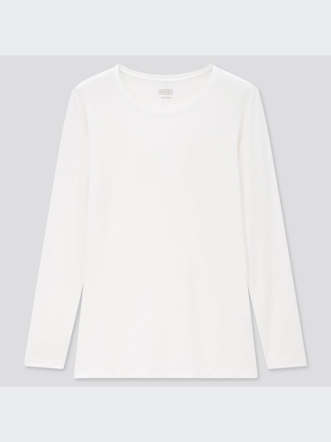 UNIQLO Women's HEATTECH Crew Neck Long-Sleeve T-Shirt